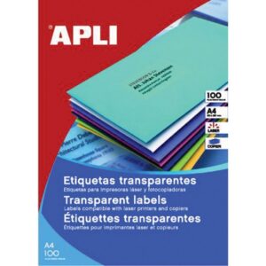 Etiketid Apli 1223 48,5x25,4mm A4 20lehte läbipaistev matt