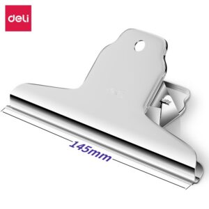 Paberiklamber DELI 145mm hõbedane 4tk/pk