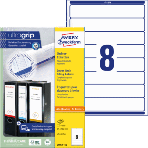 *Etiketid Zweckform L6060-100 192x34mm A4/100L registraatorile